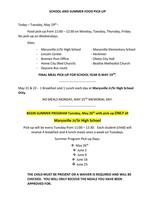 School and Summer Food Pickup Information